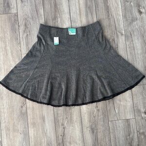 Maurices Charcoal‎ Mini Skirt with Black Trim